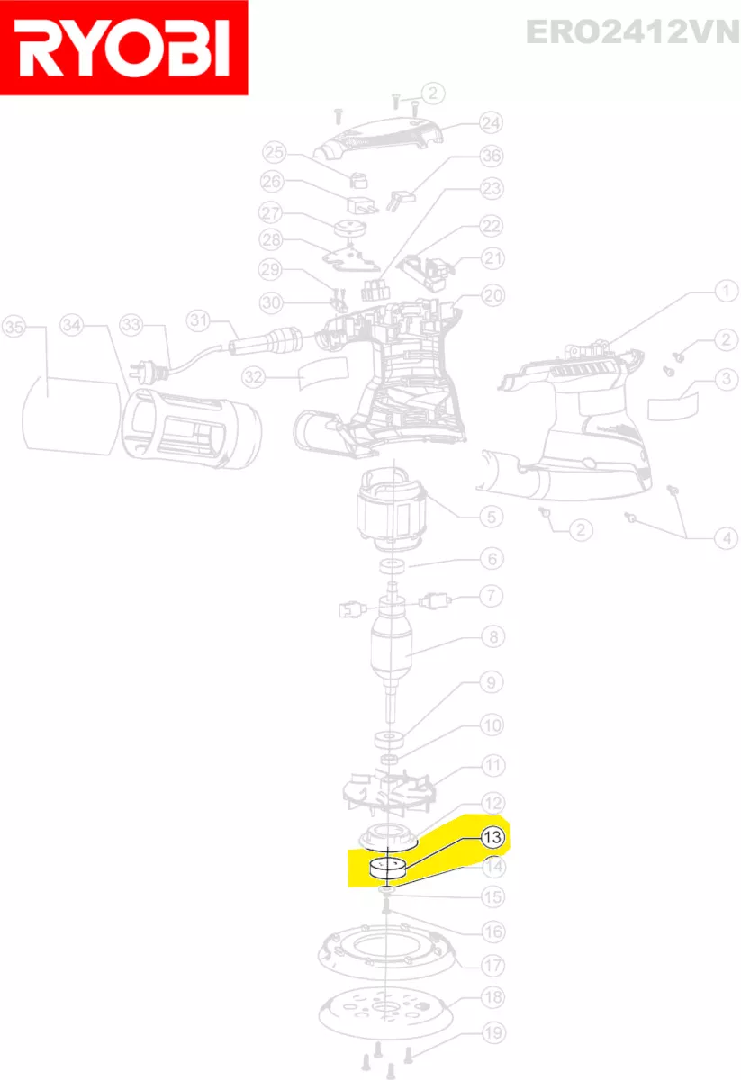 roulement à bille réf. 5131015545 Ryobi